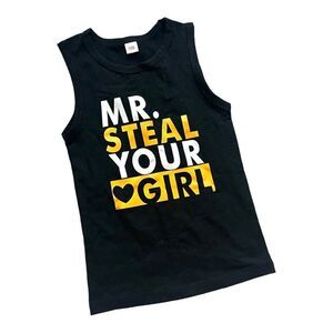 Toddler Boys Boutique Mr Steal Your Girl Sleeveless Graphic Tee Tank Top - Sz 2T